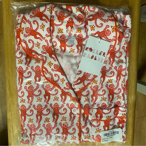 Brand New Roller Rabbit Watermelon Monkeys Polo Pajama Set - Picture 6 of 6